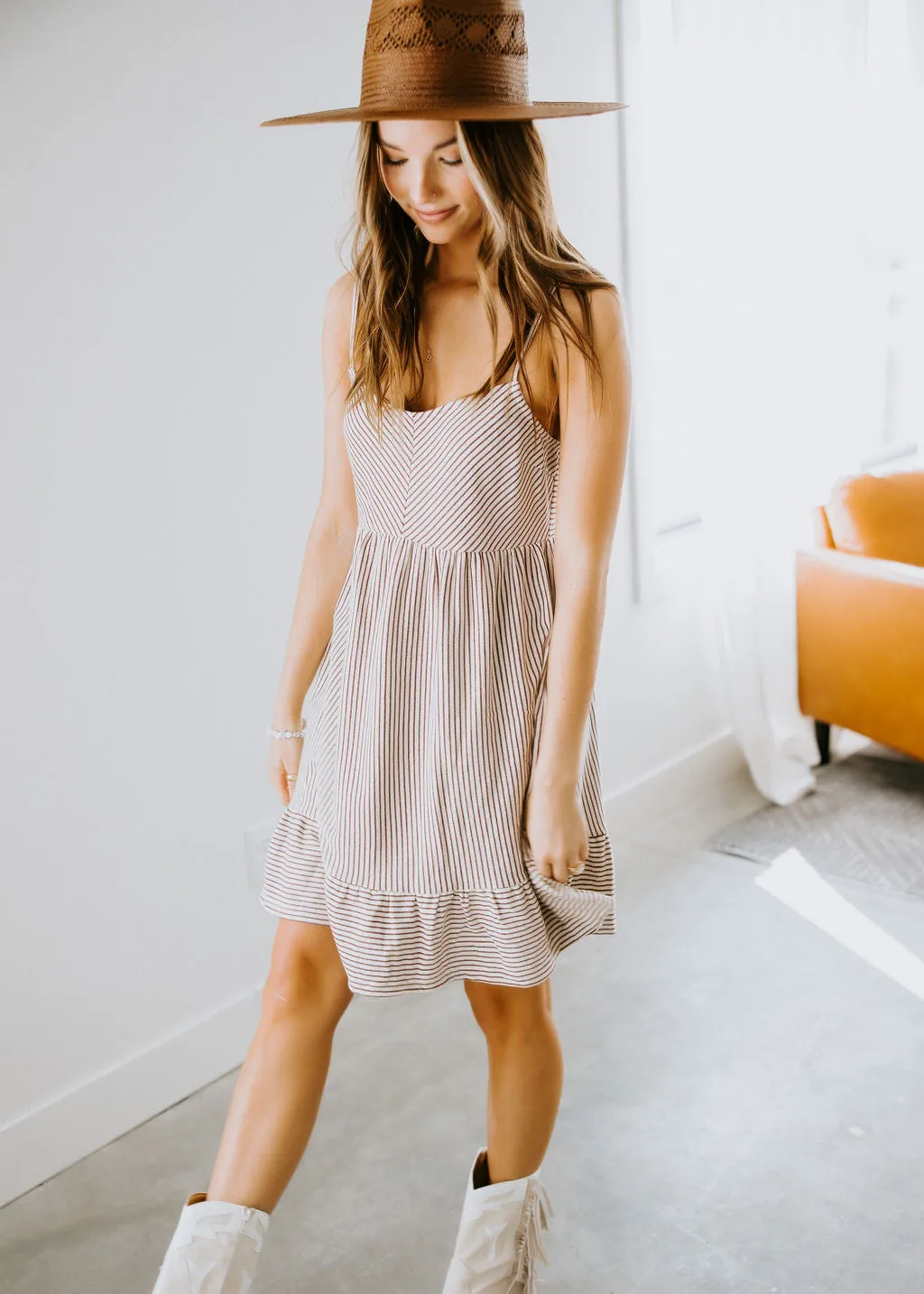 Korrine Striped Mini Dress