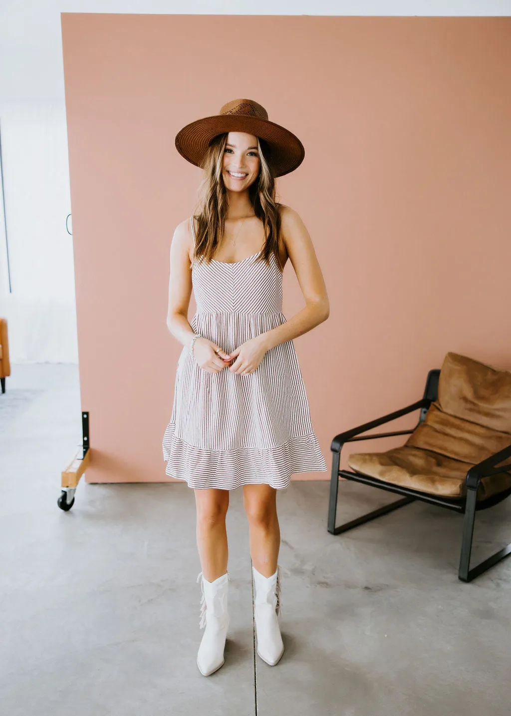 Korrine Striped Mini Dress