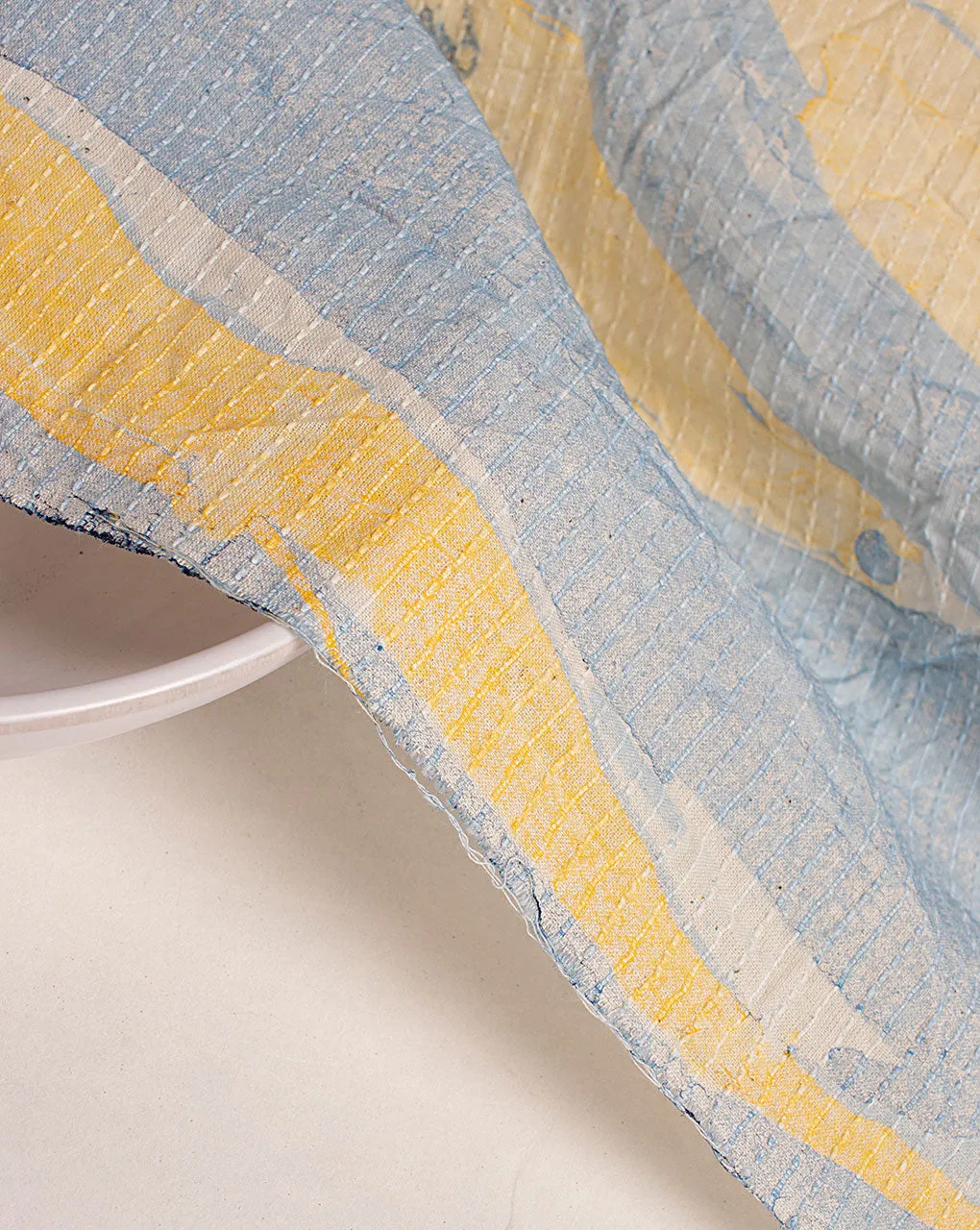 Marble Print Kantha Cotton Fabric