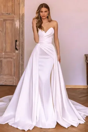 Marlene Strapless Graceful Satin Wedding Dress