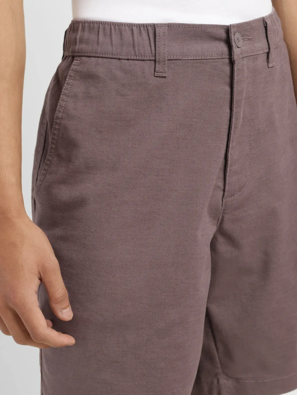 Men's Brown Regular Fit Shorts