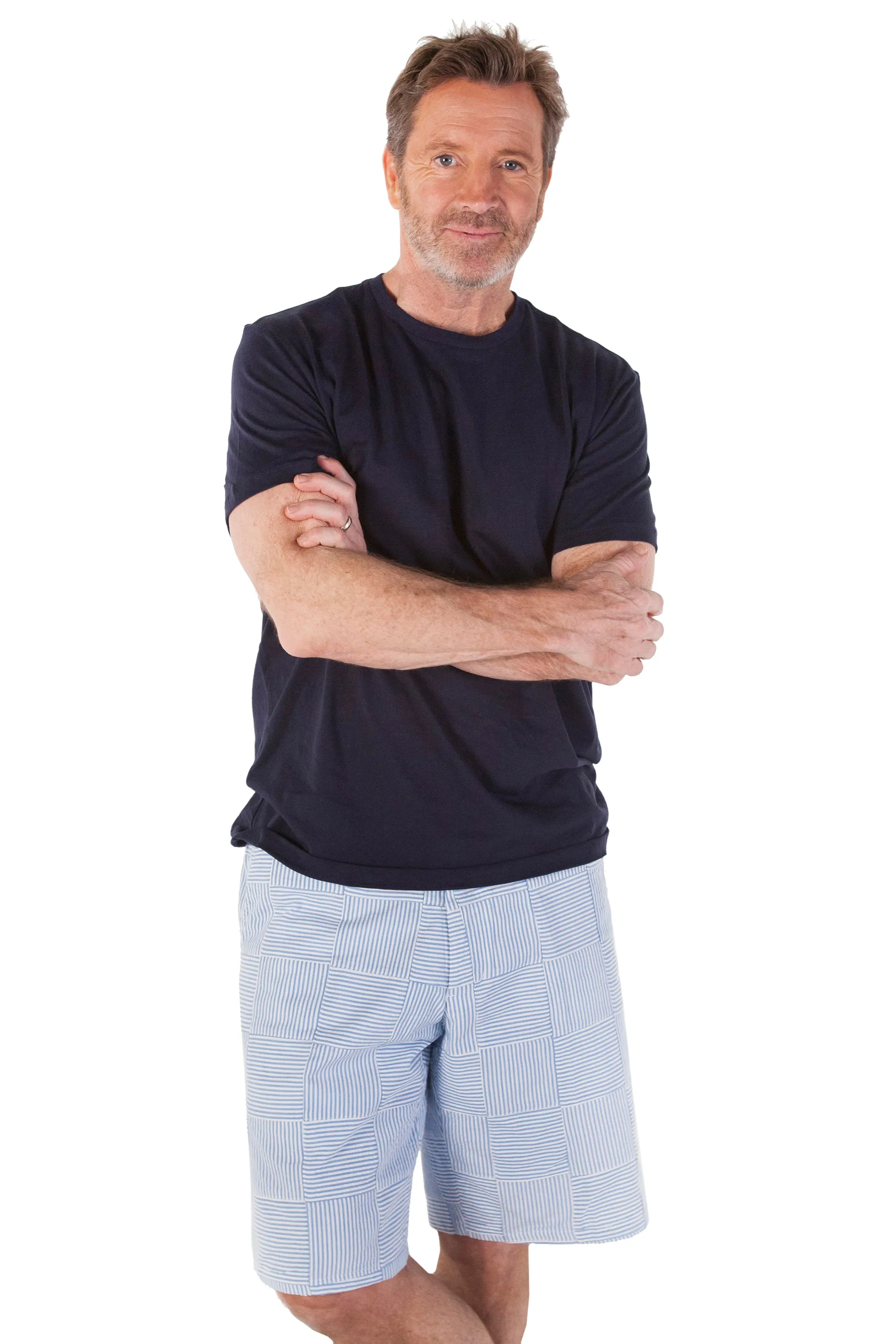 Men's Madras Bermuda Shorts - SS Blue