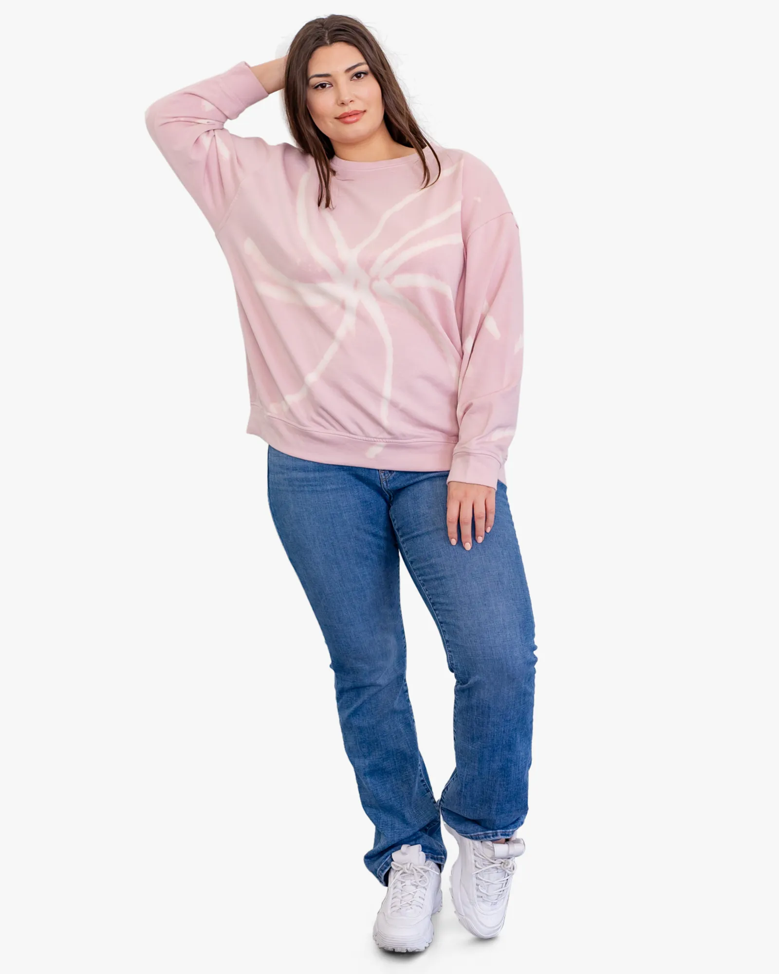Mimi Tie-Dye Sweatshirt | Pink / White
