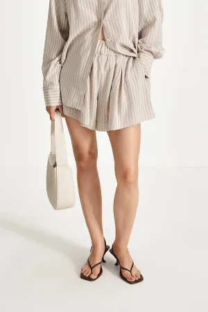 MOJO SHORTS - NOUGAT STRIPE