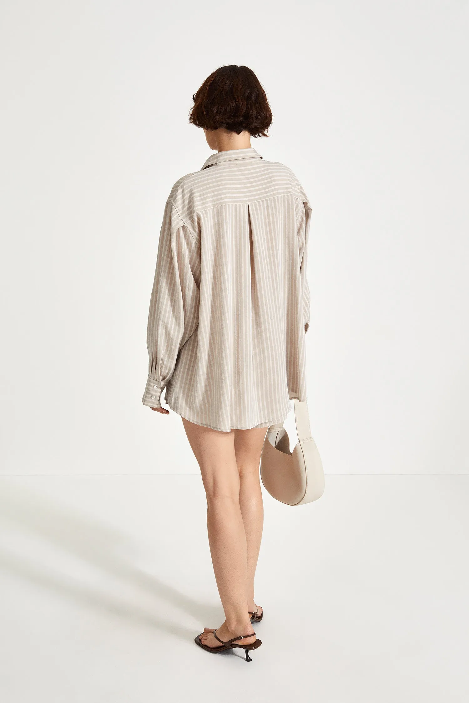 MOJO SHORTS - NOUGAT STRIPE