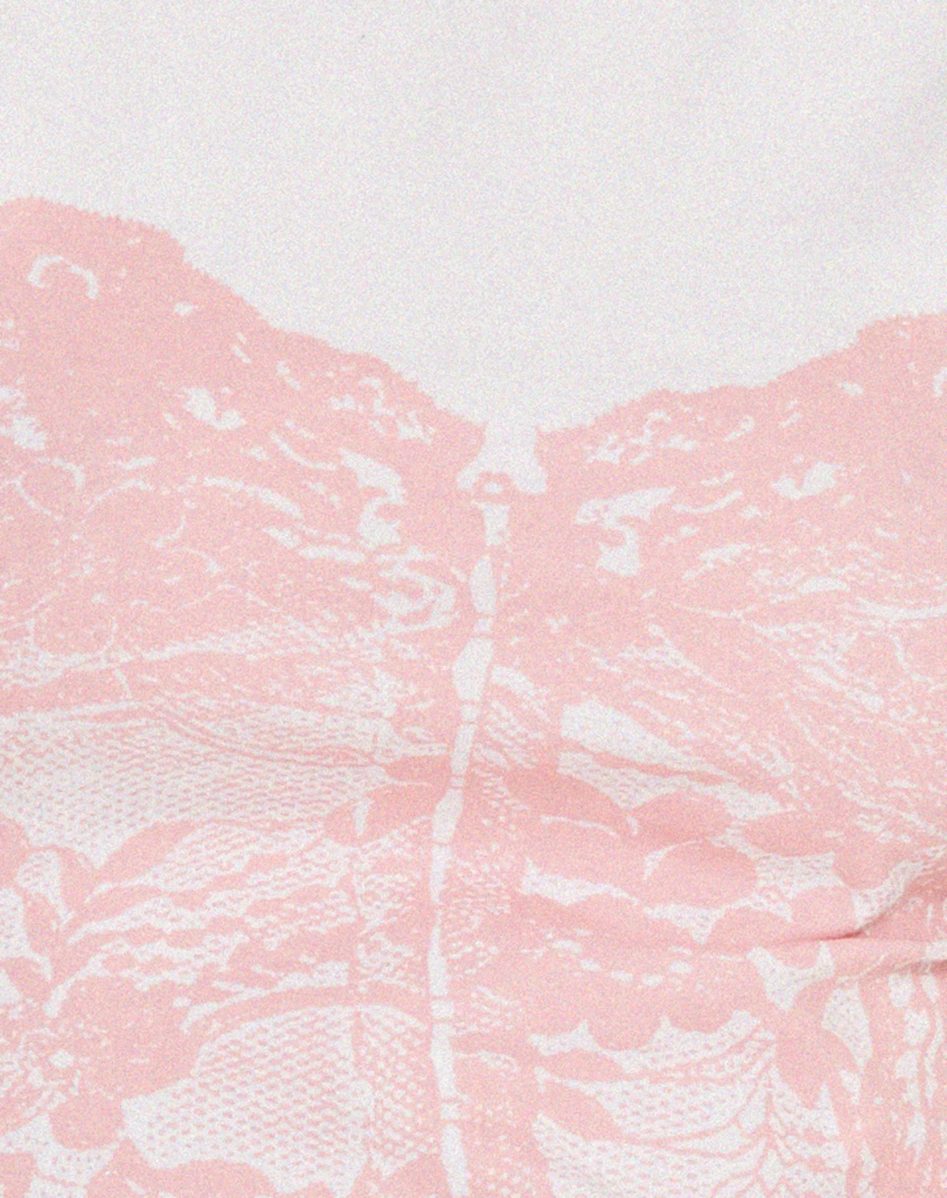 Monlo Vest Top in White Pink Corset Print
