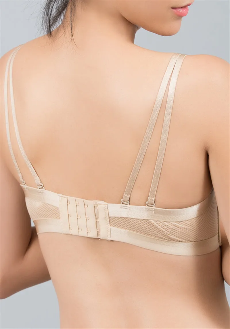 Multiway Straps Demi Seamless Wireless Push Up Bra for Women A/B Cups  #11725