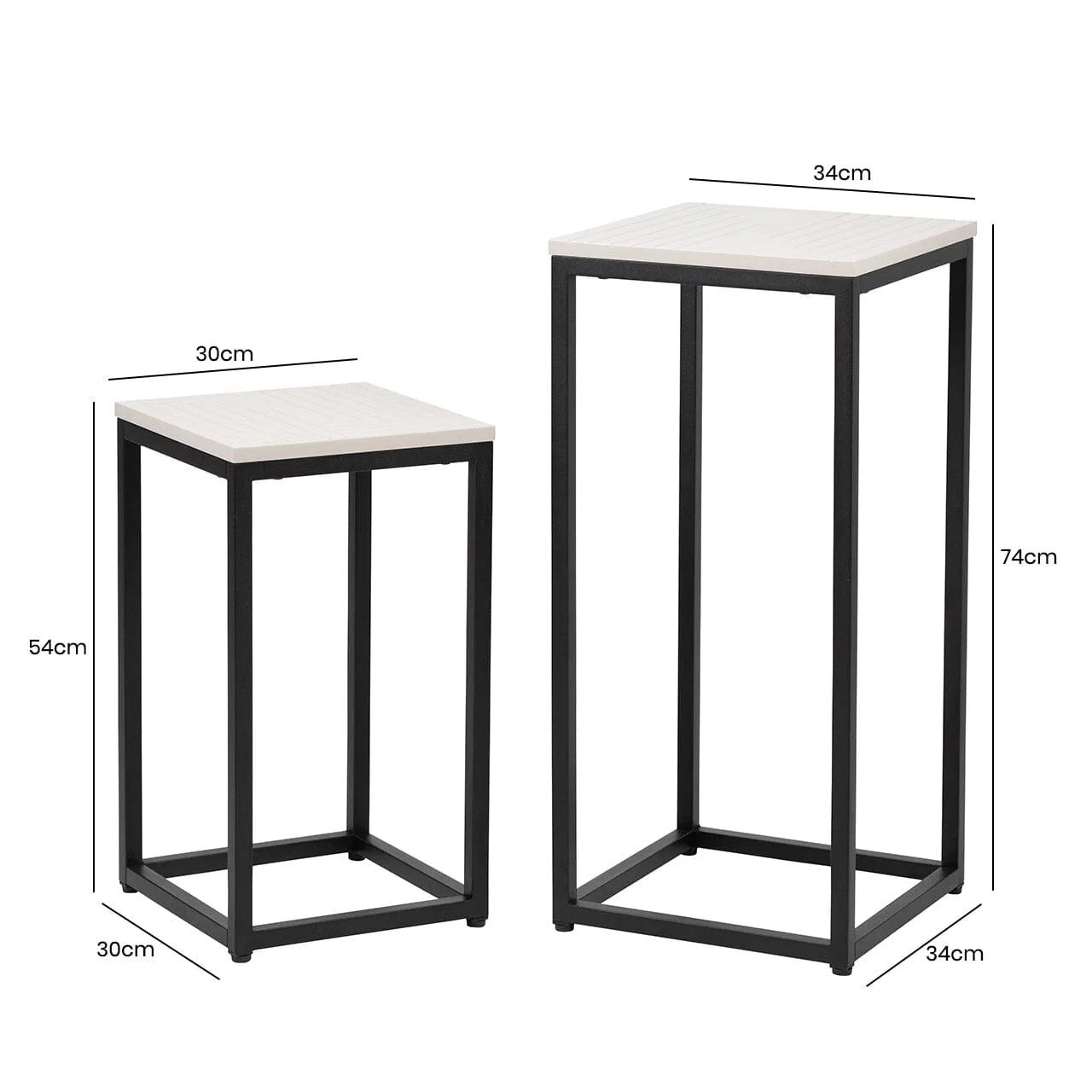 Page Set of 2 Plant Stand Summer Grey