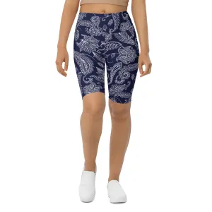 Paisley Floral Biker Shorts