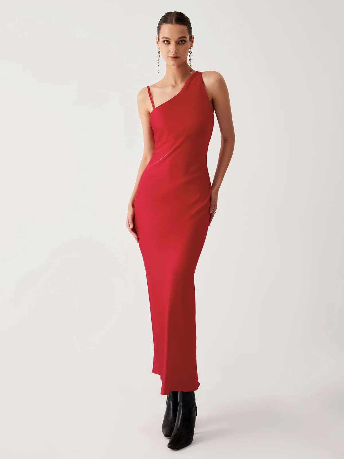 Perfect Moment Graceful Satin Long Dress