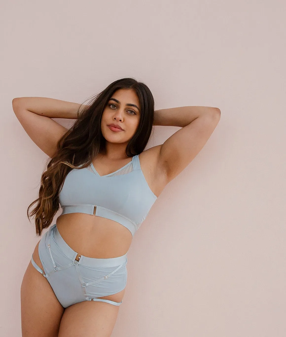 Perla Shorts - Matte Baby Blue