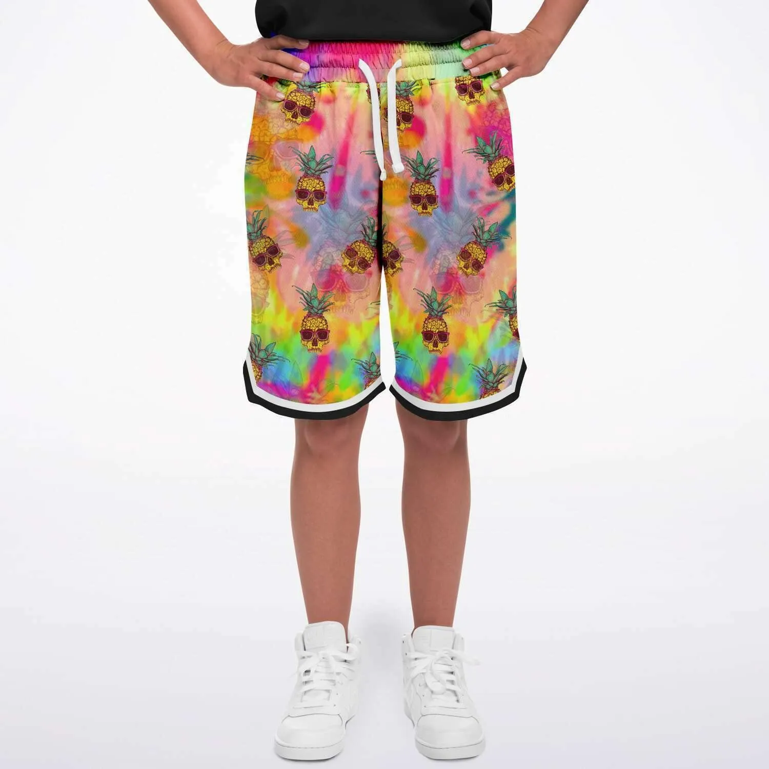 Pineapple Skull Basketball Shorts