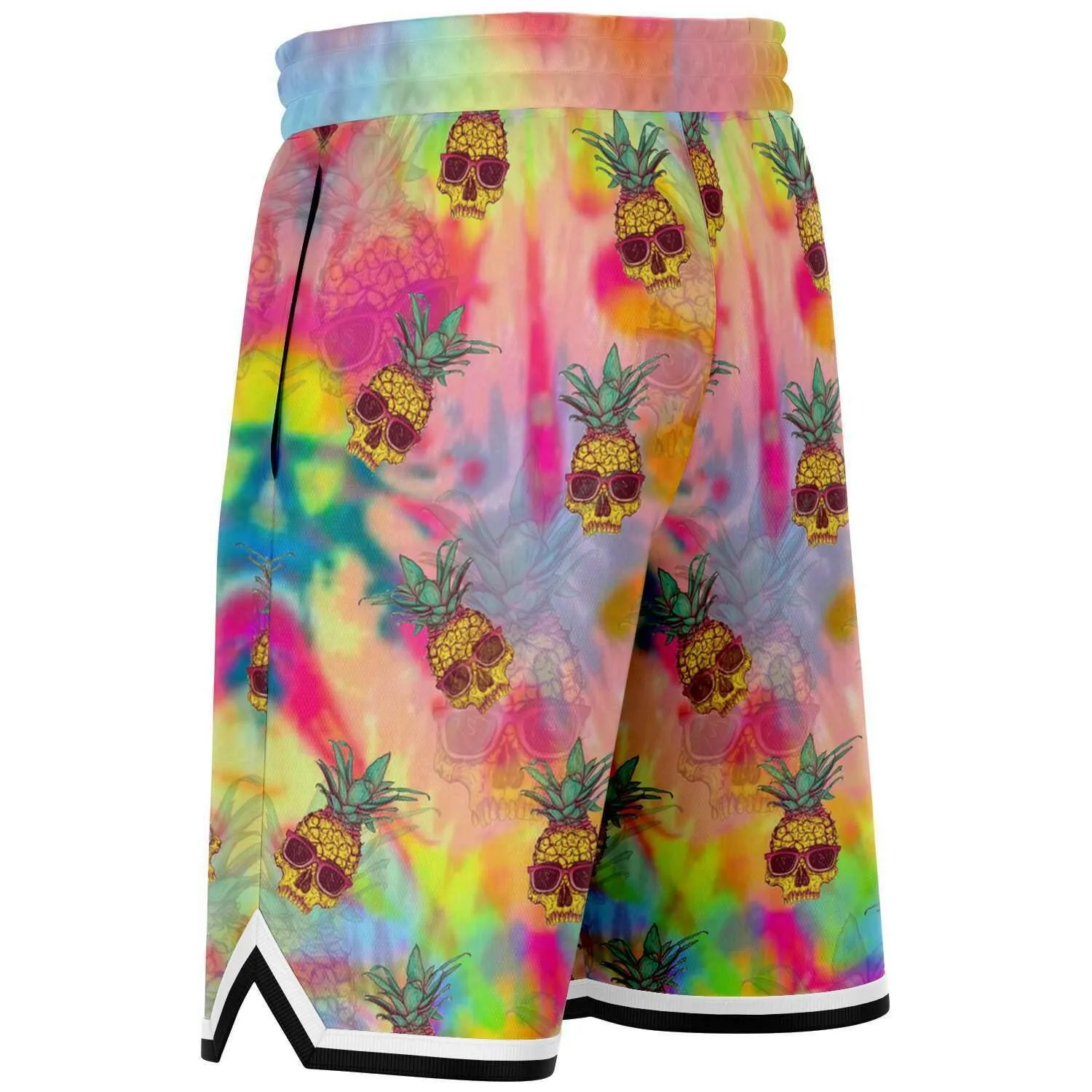 Pineapple Skull Basketball Shorts