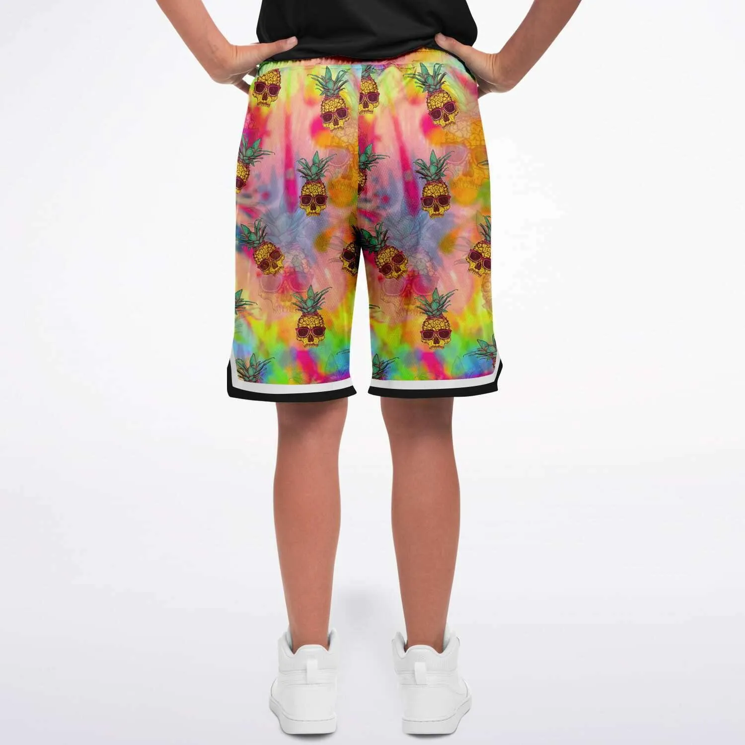 Pineapple Skull Basketball Shorts