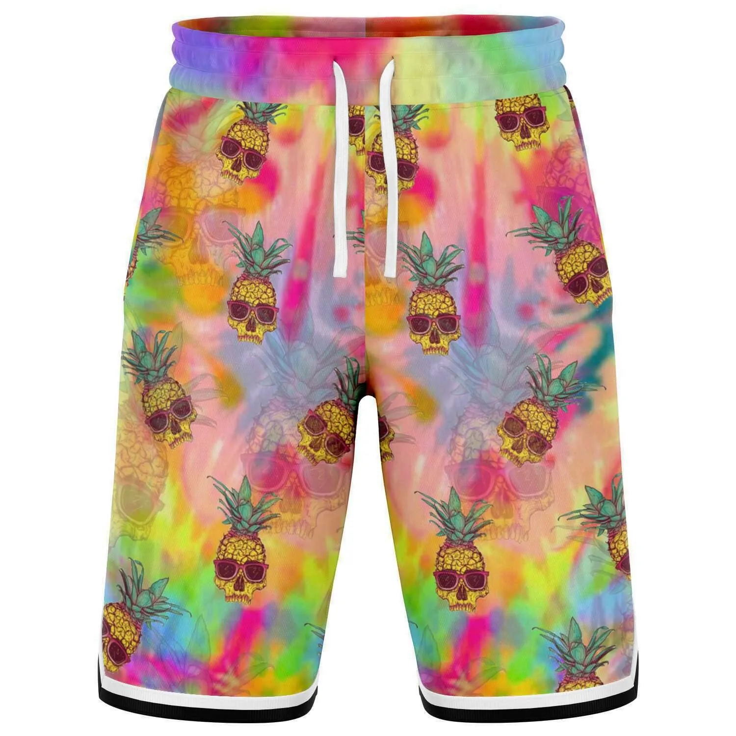 Pineapple Skull Basketball Shorts