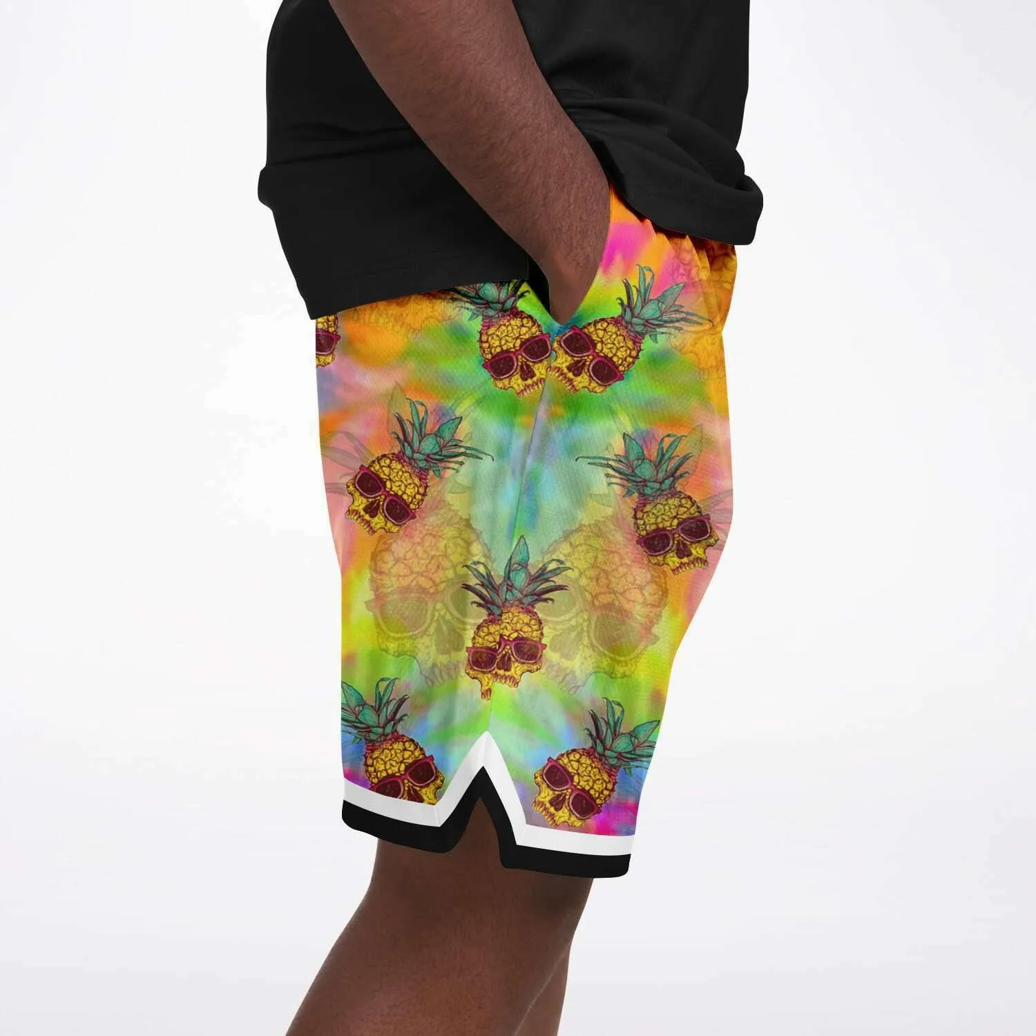 Pineapple Skull Basketball Shorts