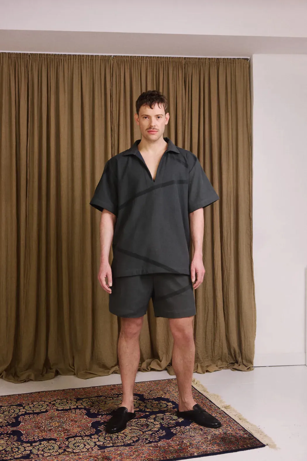 Ponza Unisex Top Charcoal