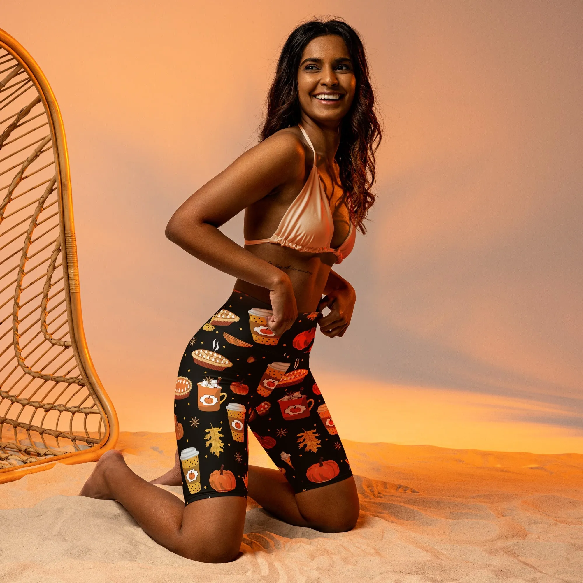 Pumpkin Season Biker Shorts