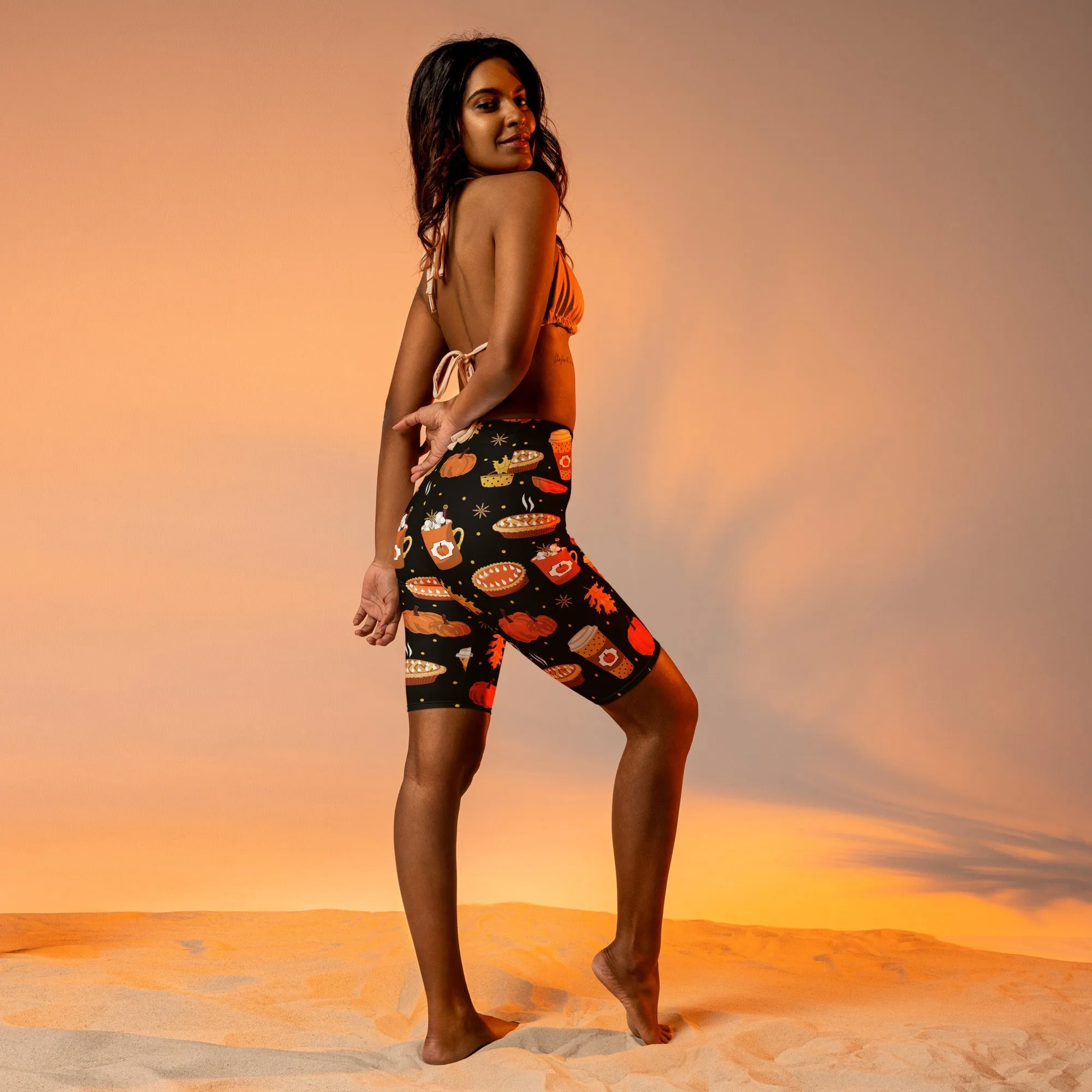Pumpkin Season Biker Shorts