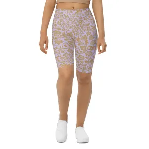 "Floral Lace" Collection - Yoga Long Shorts