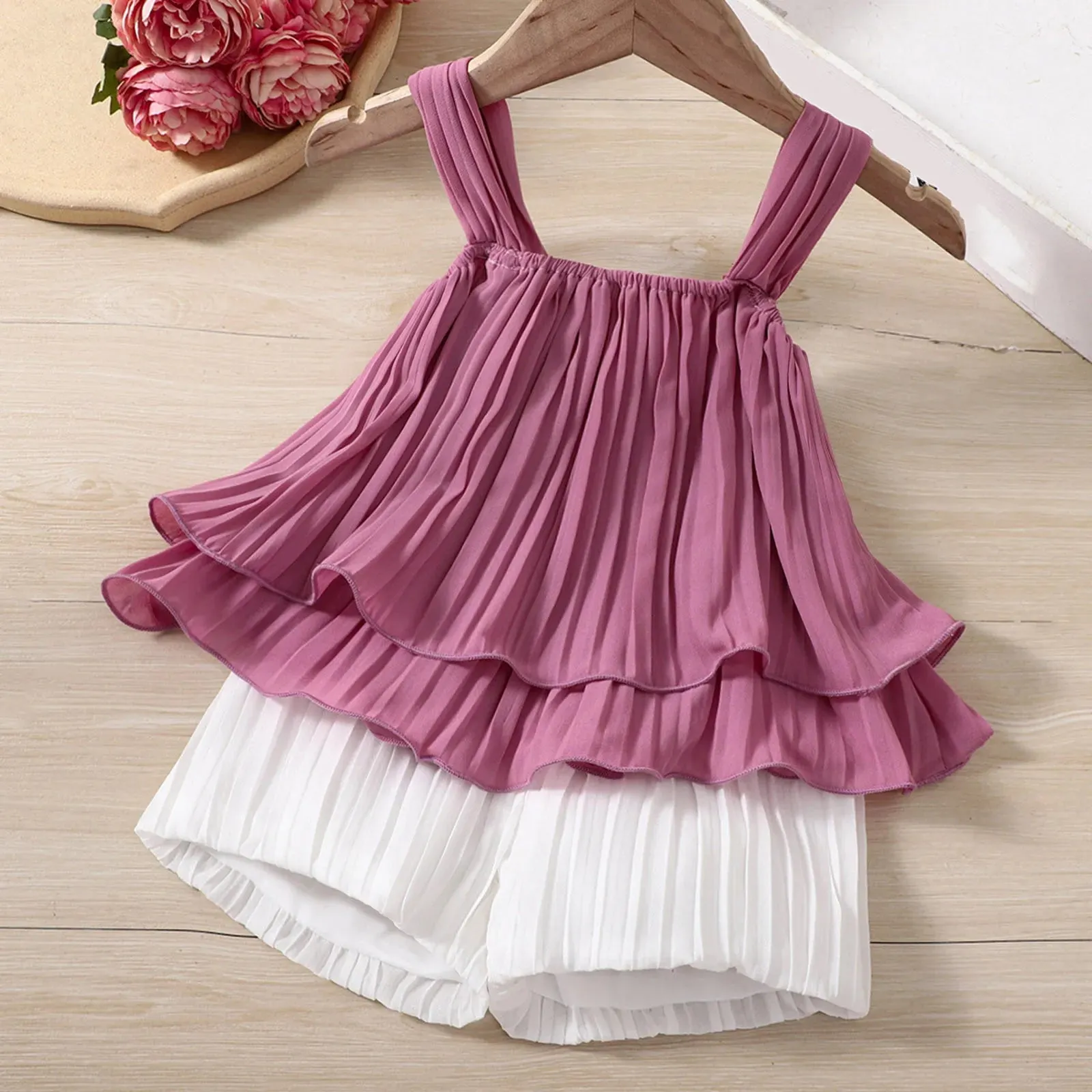 "Maureen" 2PC Girl's Chic Shorts Set