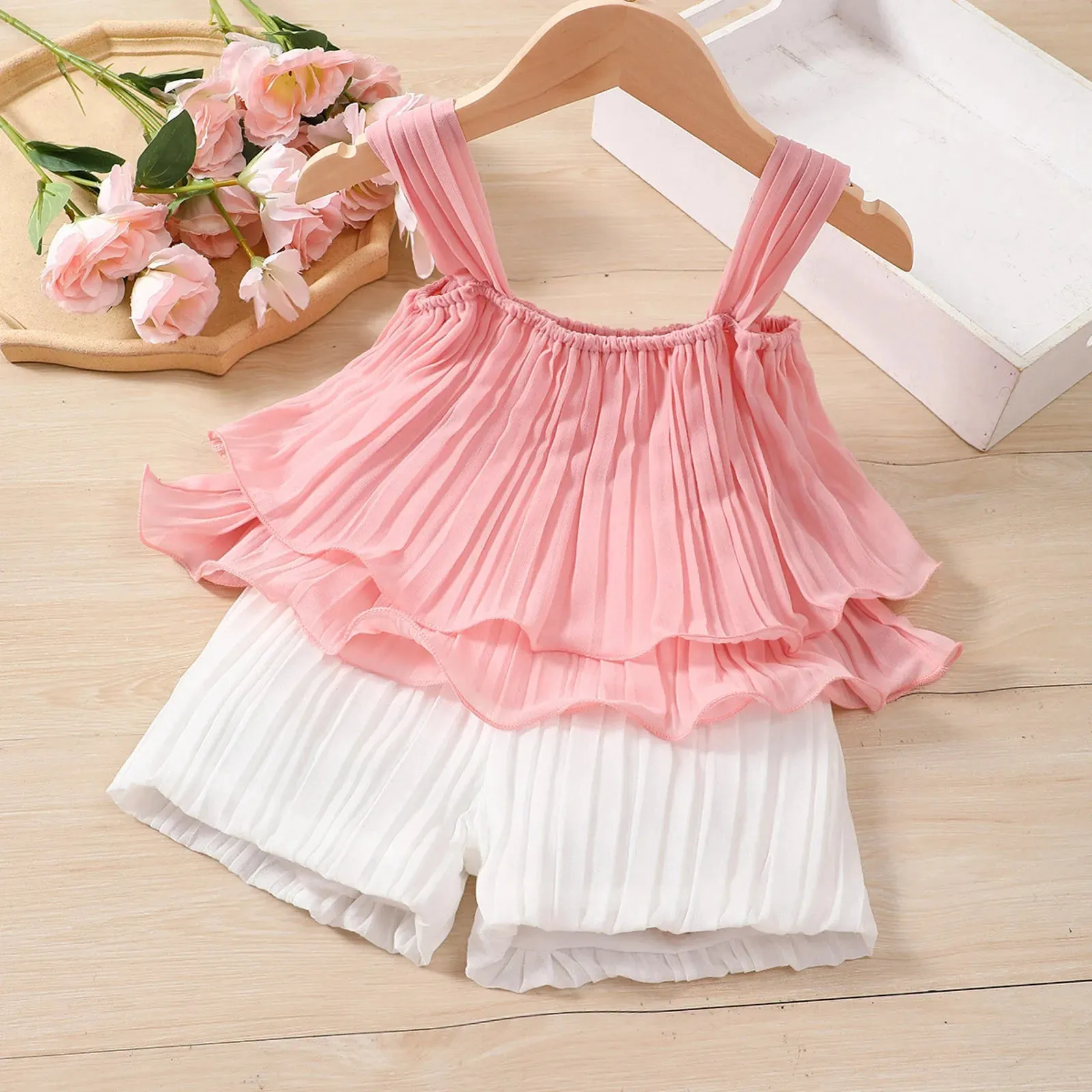 "Maureen" 2PC Girl's Chic Shorts Set