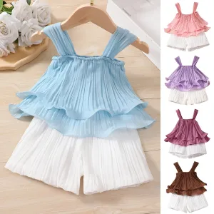 "Maureen" 2PC Girl's Chic Shorts Set