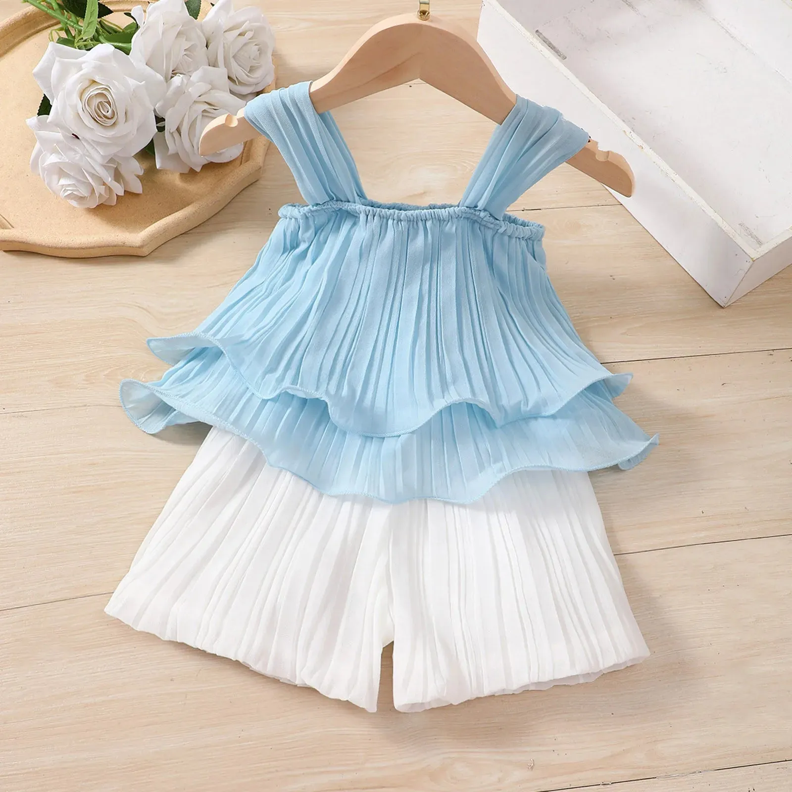 "Maureen" 2PC Girl's Chic Shorts Set