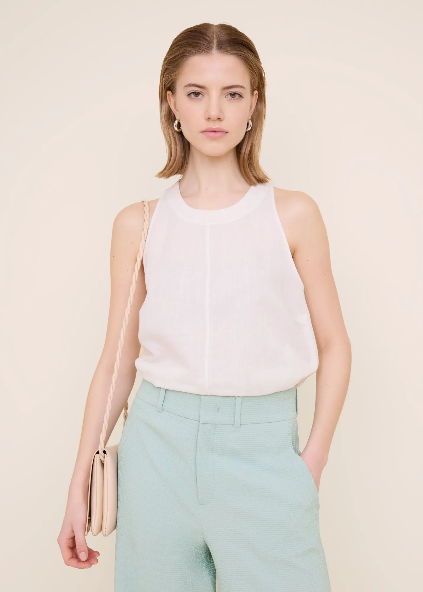 Racerback linen top