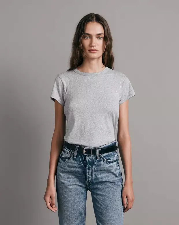 R&B The Slub Cotton Tee in Heather Grey