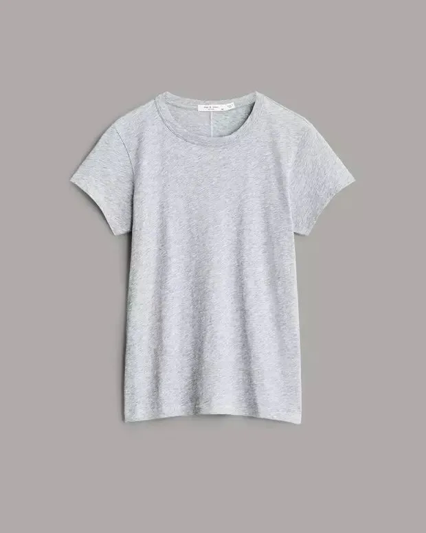 R&B The Slub Cotton Tee in Heather Grey