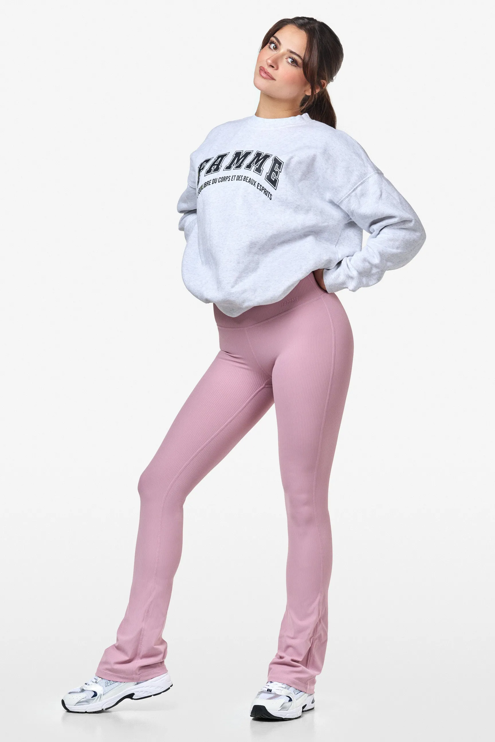 Ribbed Flare Leggings