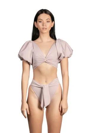 Sayulita Lilac High Rise Bikini Bottom by Sanlier