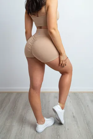 Scrunch Shorts - Beige