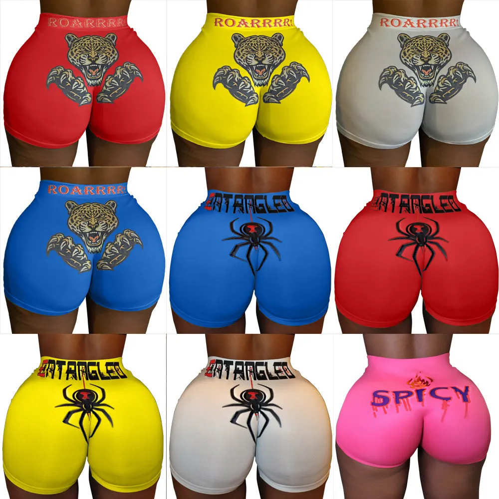 Sexy Europe Women Popular Trendy Personality Printed Shorts Loungewear