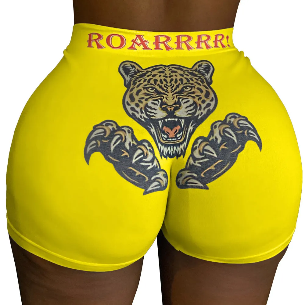 Sexy Europe Women Popular Trendy Personality Printed Shorts Loungewear