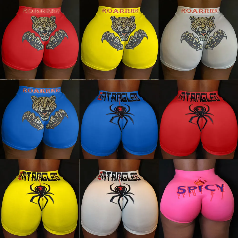 Sexy Europe Women Popular Trendy Personality Printed Shorts Loungewear