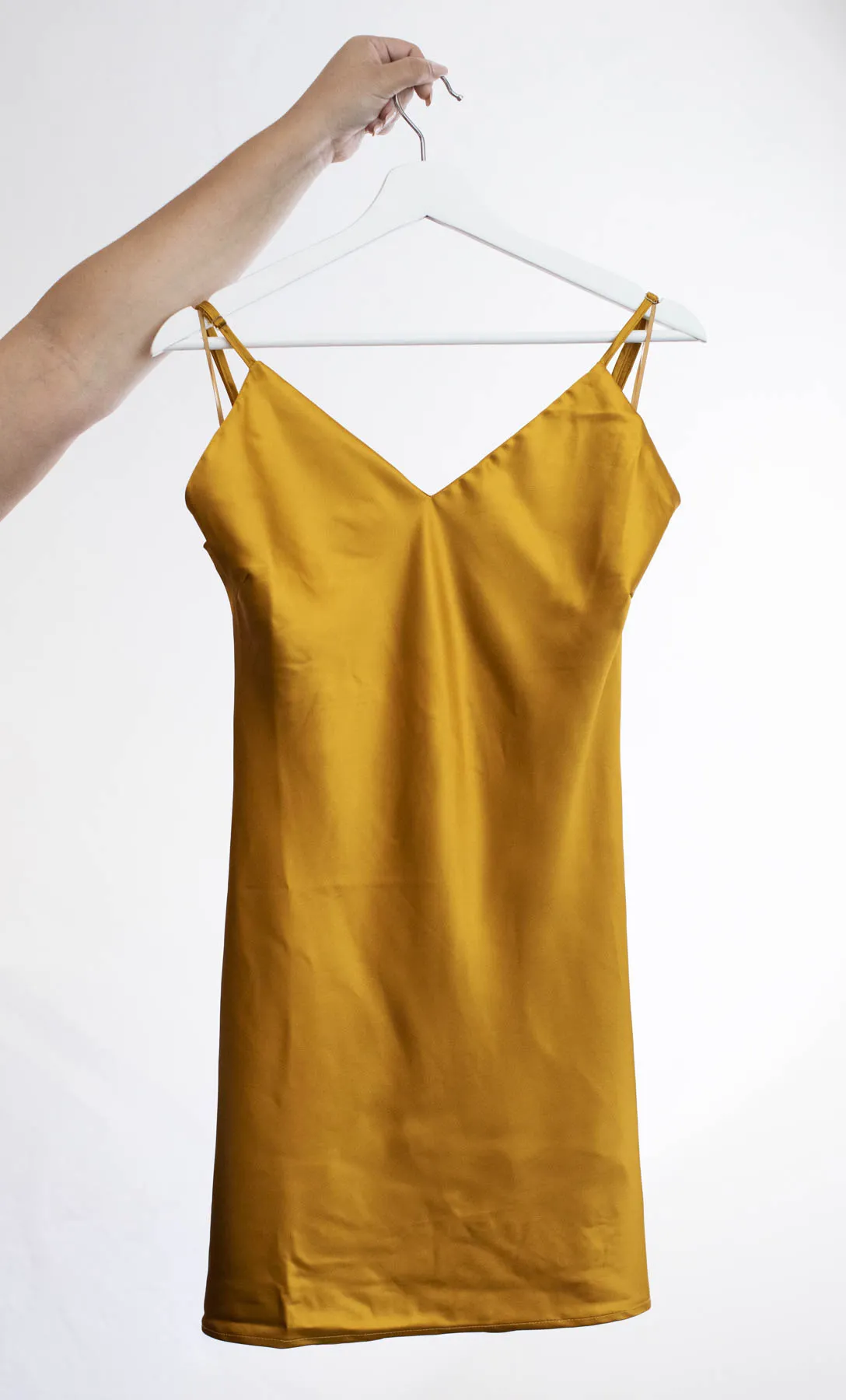 Sleeveless Satin Mini Dress
