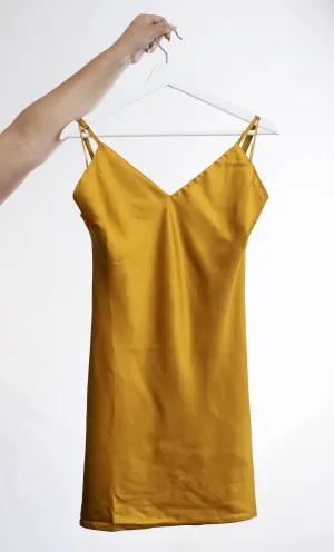 Sleeveless Satin Mini Dress