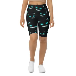 Spooky Halloween Cat Biker Shorts