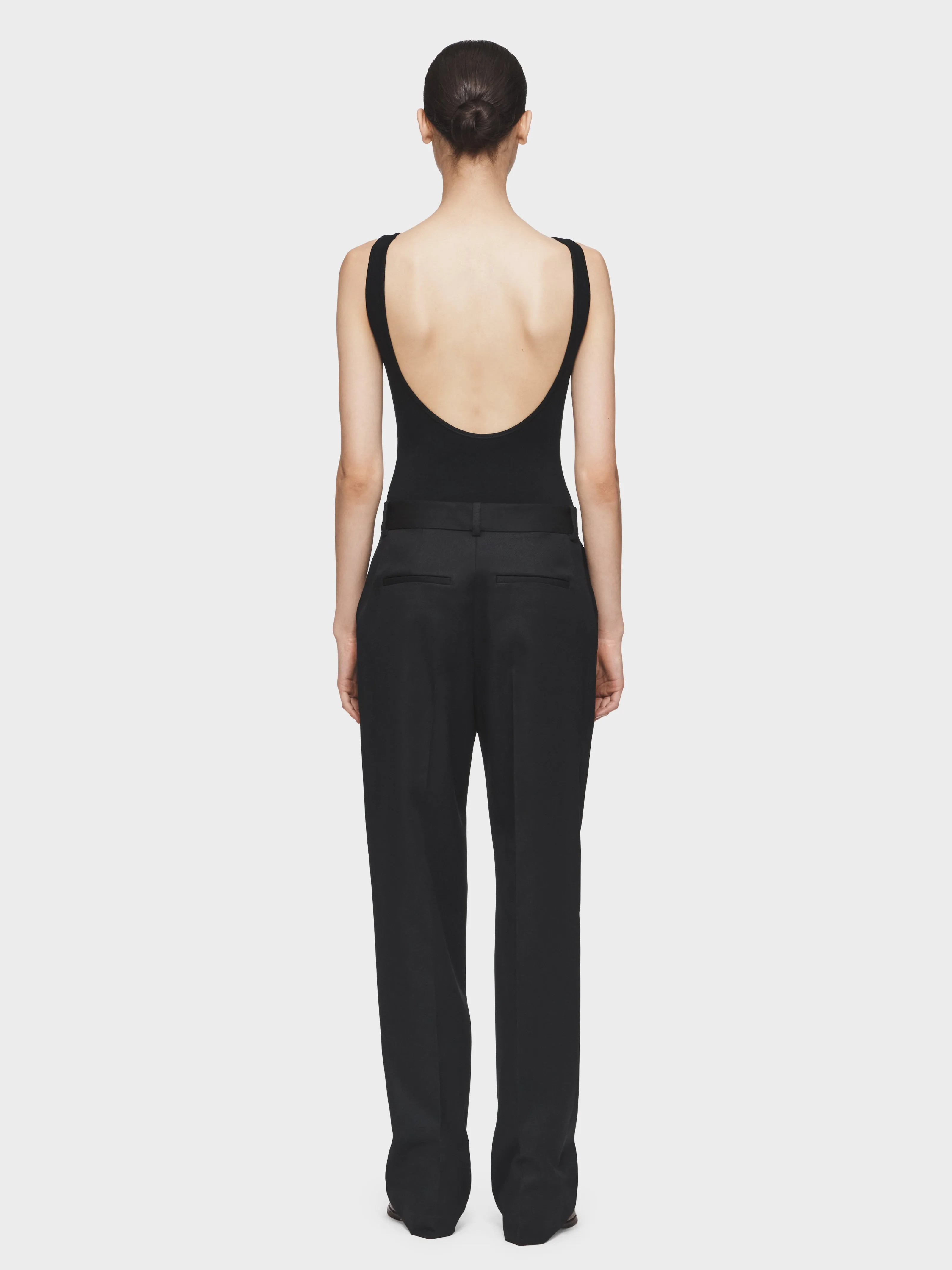 Structured Oversized Trouser in Black