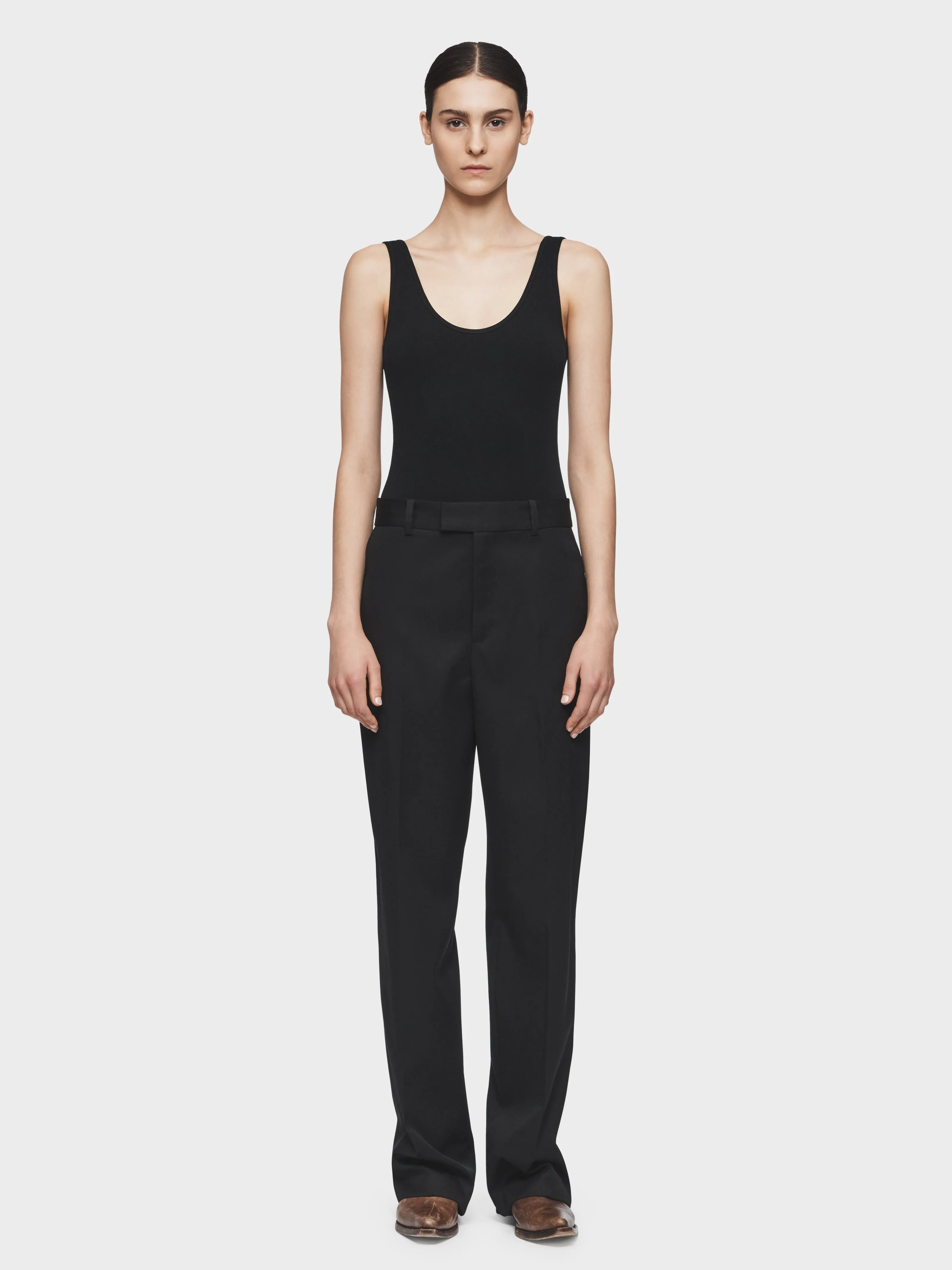 Structured Oversized Trouser in Black