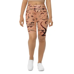 Tattoo Inspired Biker Shorts