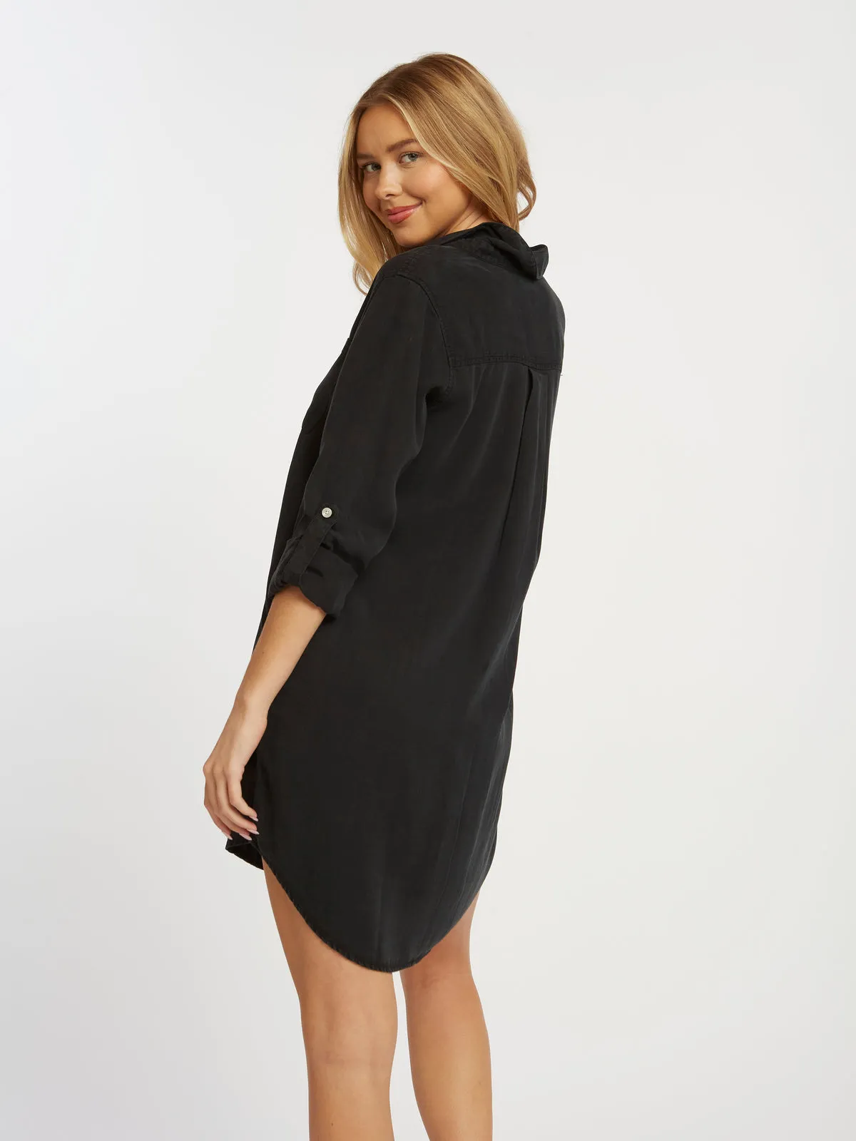 Thread & Supply Charisma Vintage Black Button Down Dress