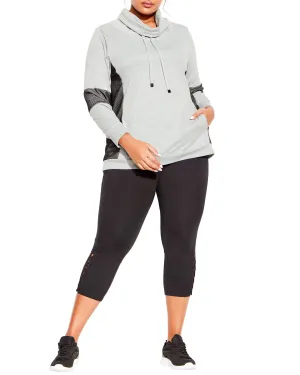 Tina Mesh Sweatshirt | Light Grey