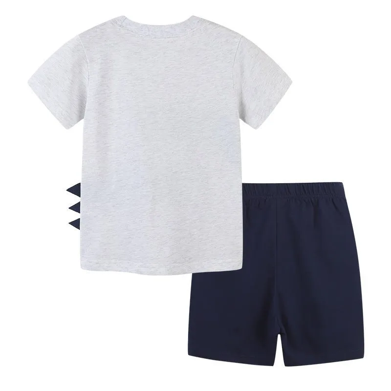 Toddler/Kid's Crocodile Print Tee with Shorts Set