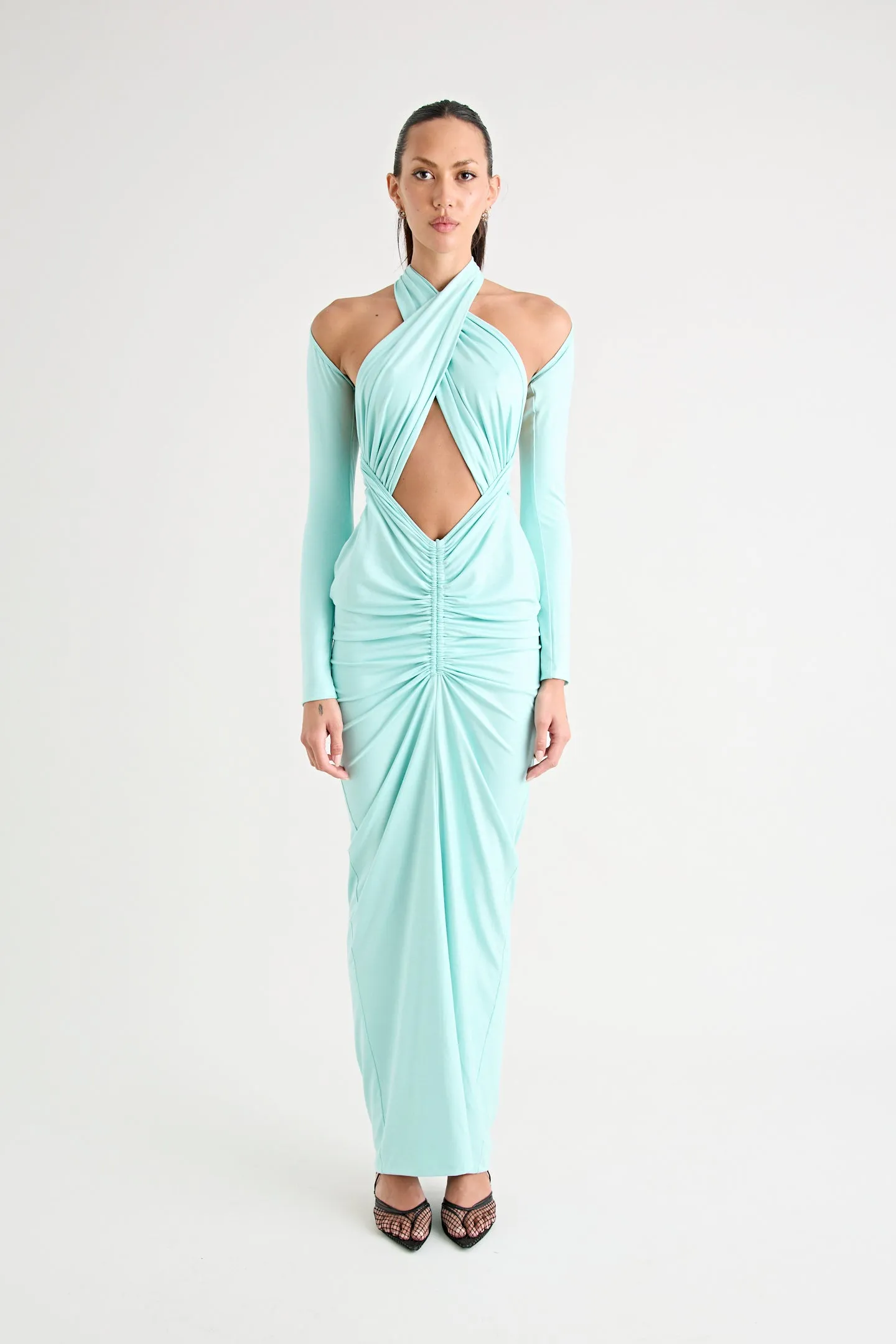 VICTORIA MAXI DRESS | AQUA