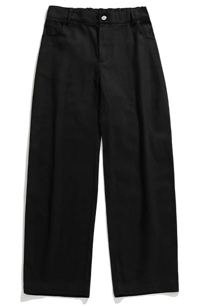 Washed Cotton Relaxed Trousers