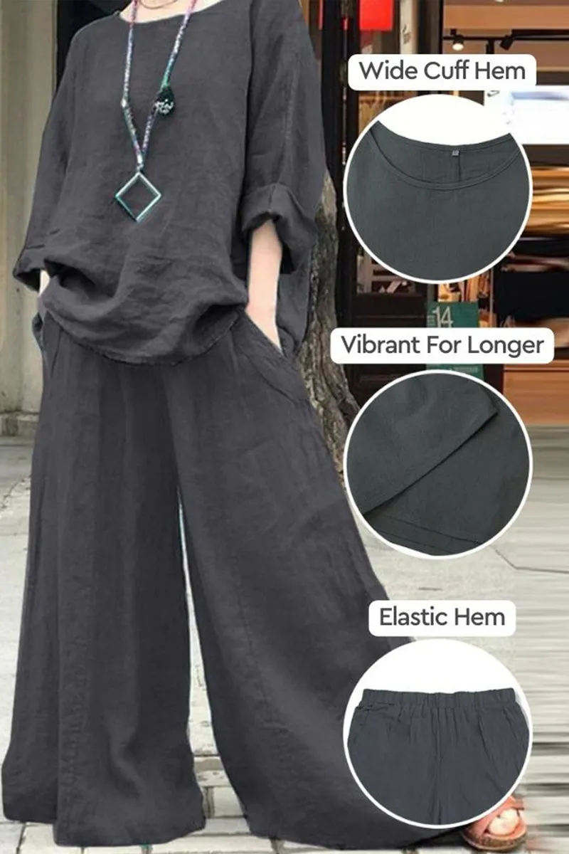 Wide Leg Pants With Pockets