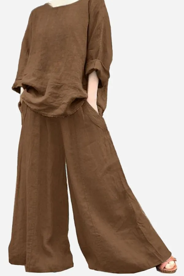 Wide Leg Pants With Pockets